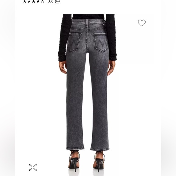 Mother The Midrise Rider Skimp I hate Snakes gray Black 26 jeans - Picture 3 of 14